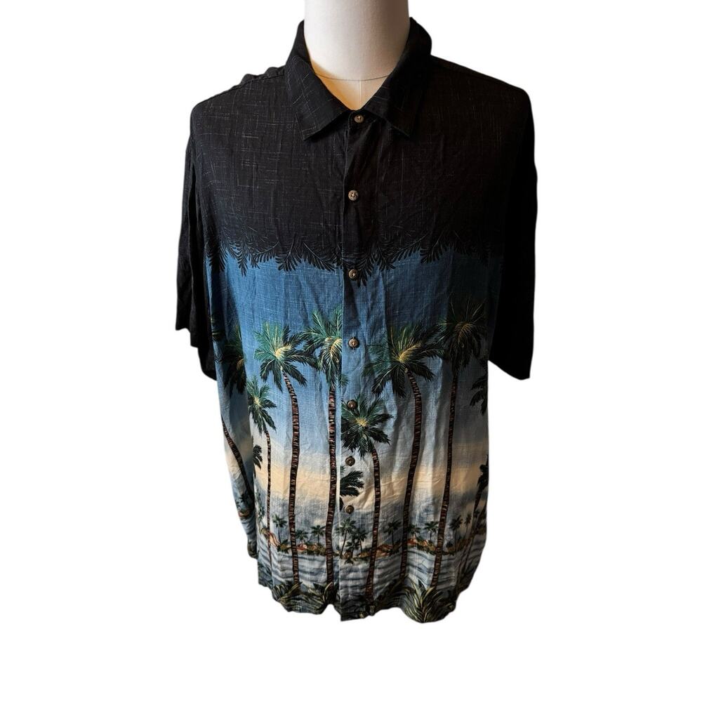 Batik Bay Shirt Mens Size 4XB Hawaiian Button Up Palm Trees Tropical Coastal